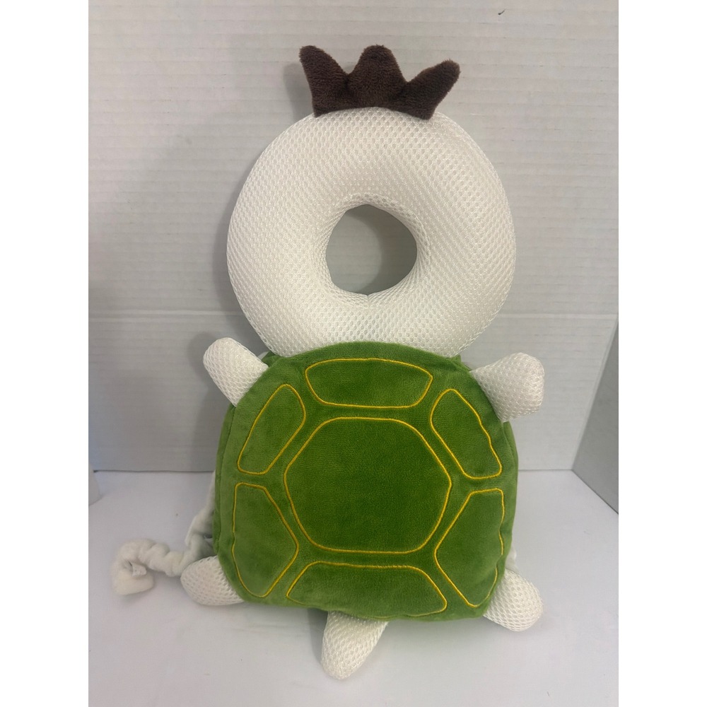 Baby Head Protector Backpack Turtle Safety Cushion for Crawling Walking Green